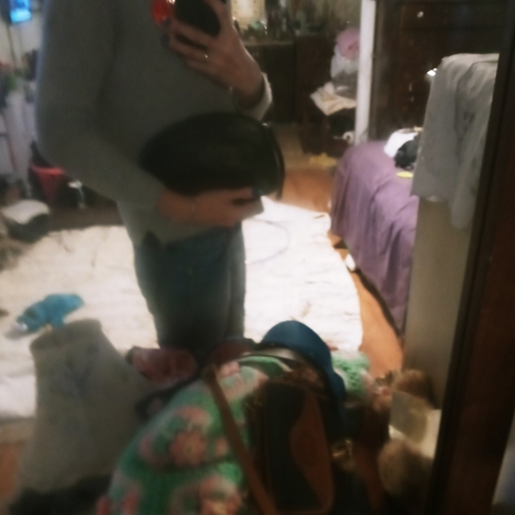 Vintage leather black clutch - Picture 6 of 9